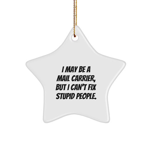 Funny Mail Carrier Gifts - Christmas Unique Star Ornament for Mail Carrier Friends from Family - Image 1