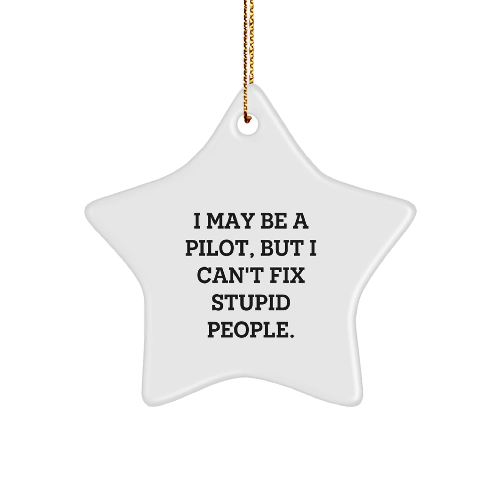 Funny Pilot Gifts, Pilot Star Ornament - 'I May Be A Pilot' Christmas Unique Gift for Men from Friends - Image 1
