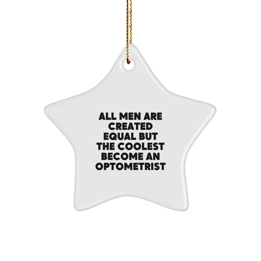 Funny Optometrist Gifts from Men, Star Ornament for Christmas Unique Gifts for Optometrist - Image 1