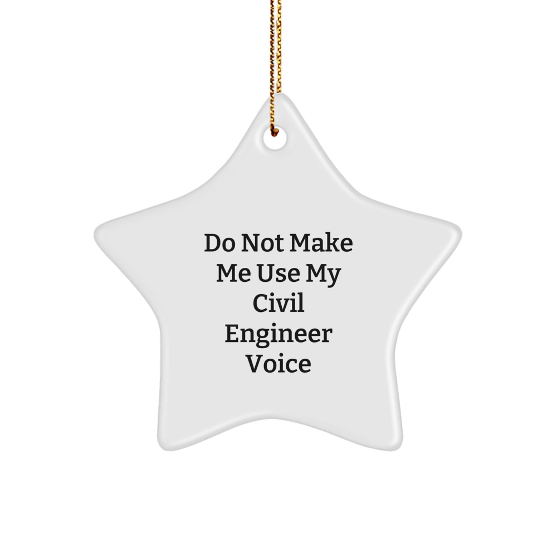 Civil Engineer Christmas Decorations Gifts from Friends for Civil Engineer, Funny Star Ornament, Star Shaped MDF Wood Christmas Unique Gifts - Image 1