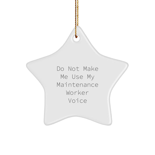 Funny Maintenance Worker Gifts for Friends Christmas Star Ornament from Family - Image 1