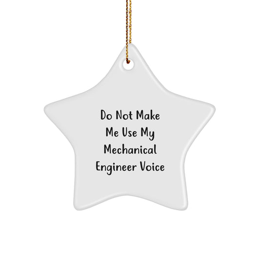Funny Mechanical Engineer Star Ornament Gifts for Him from Family this Christmas Unique - Image 1
