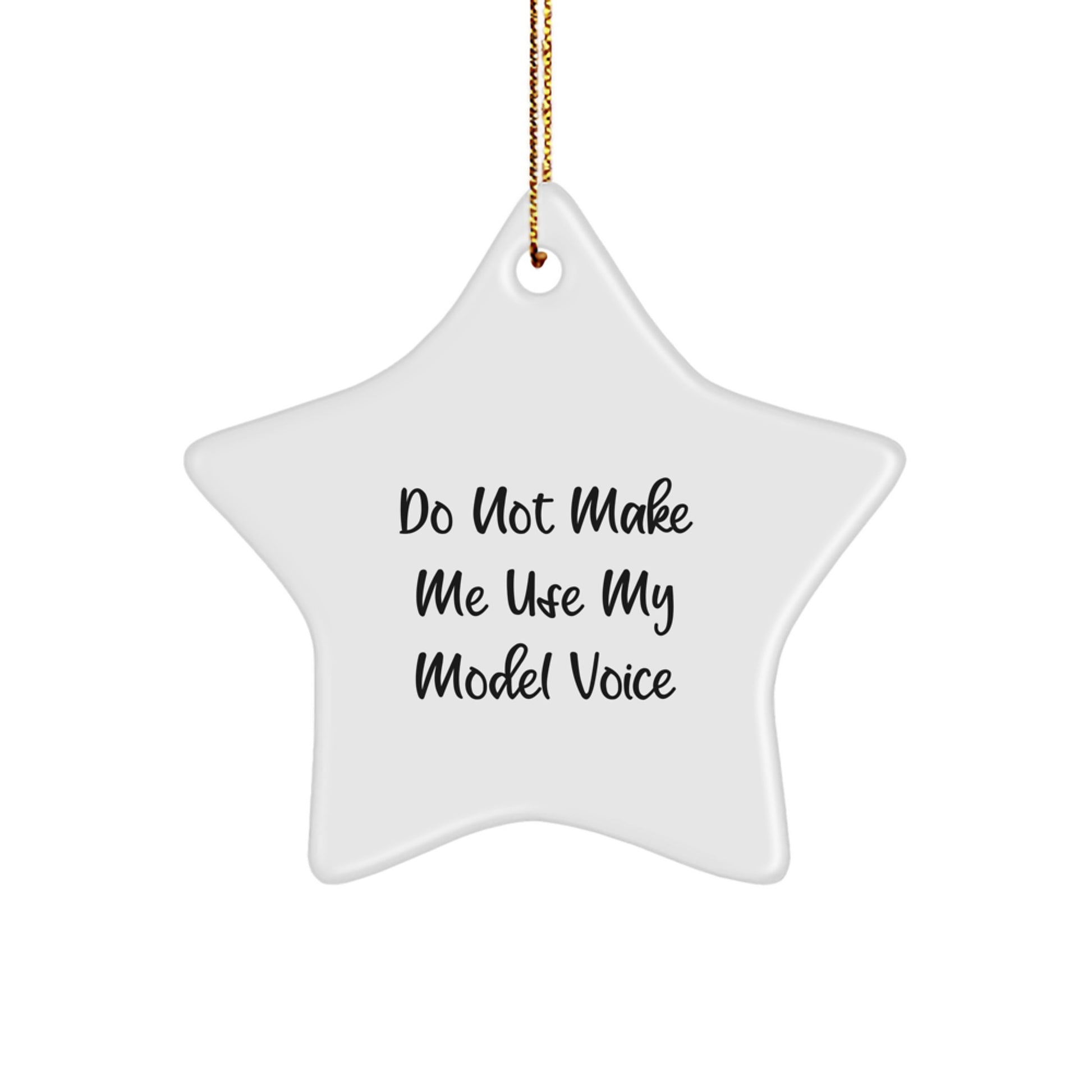 Model Star Ornament Funny Quote Gifts from Family for Model Enthusiasts - Unique Christmas Star Shaped Decorations - Image 1