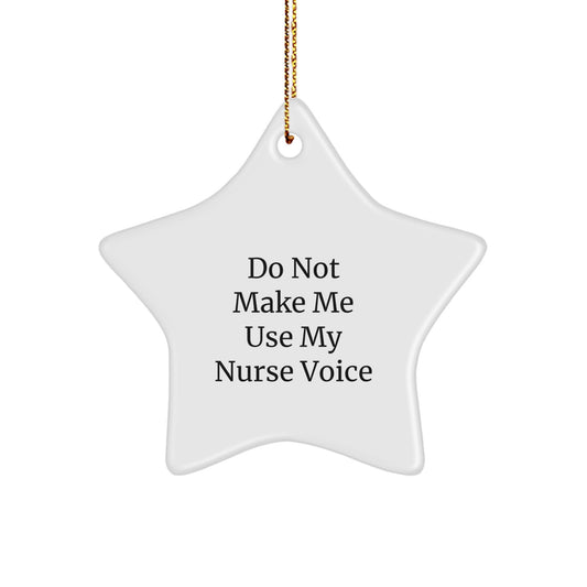 Nurse Star Ornament Funny Gift for Nurse from Men or Women at Christmas Unique - Image 1