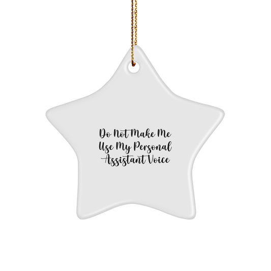 Funny Personal Assistant Star Ornament Gifts from Men for Family, Christmas Unique Office Decor - Image 1