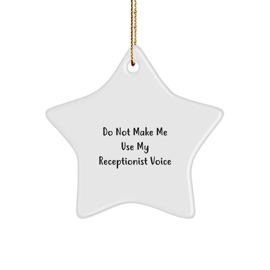 Funny Receptionist Star Ornament Gifts from Friends and Family for Receptionist Christmas Unique - Image 1