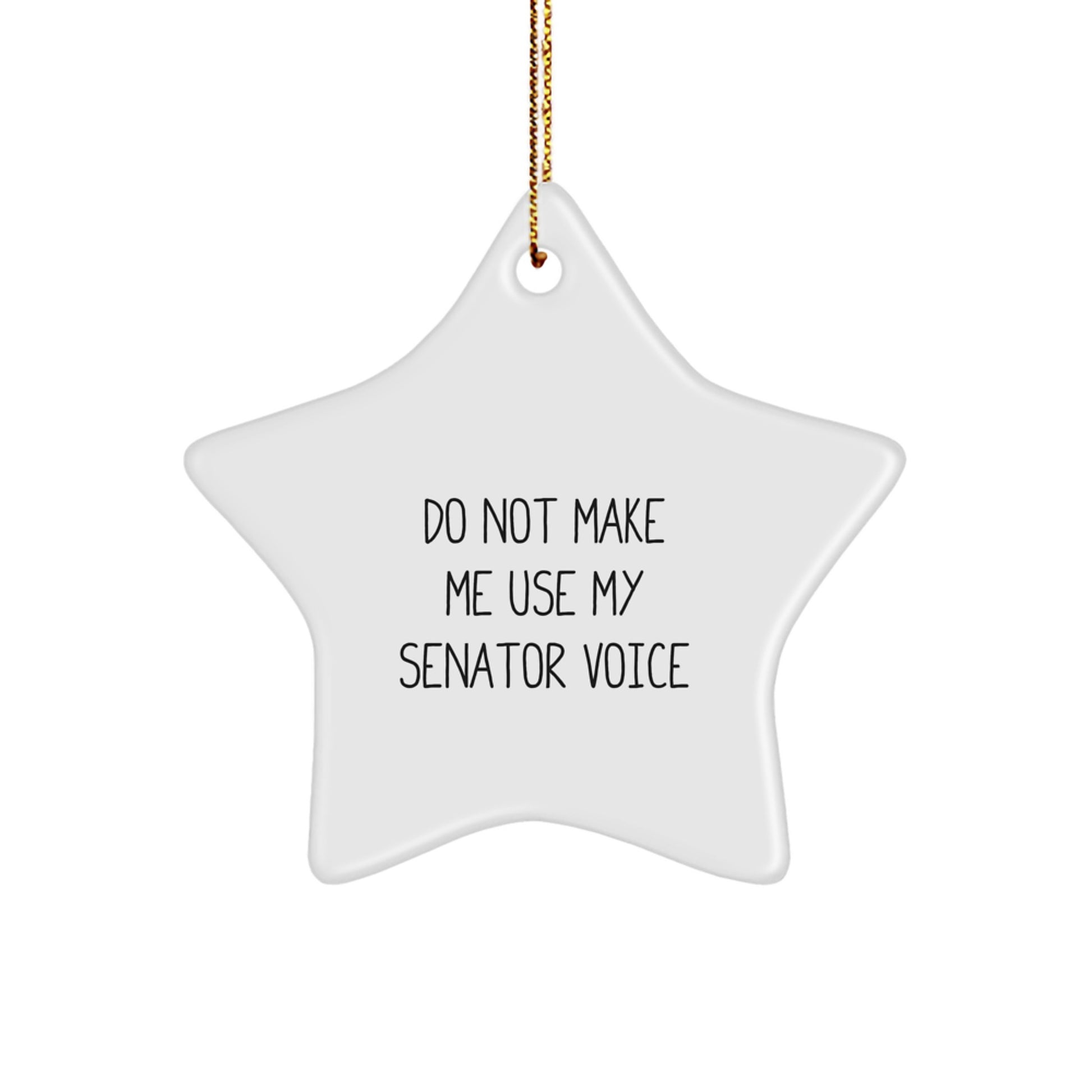Senator Star Ornament Funny Quotes Gifts from Family Friends Christmas Decorations - Image 1
