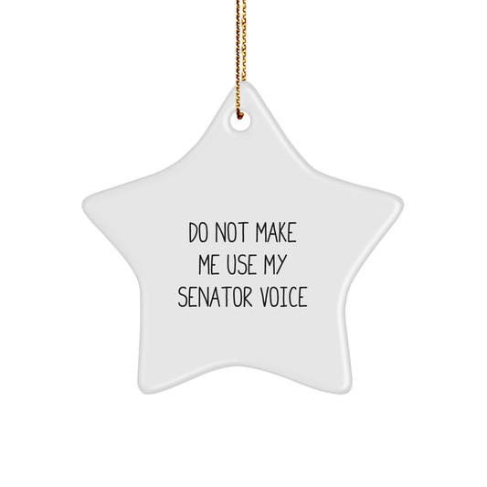 Senator Star Ornament Funny Quotes Gifts from Family Friends Christmas Decorations - Image 1