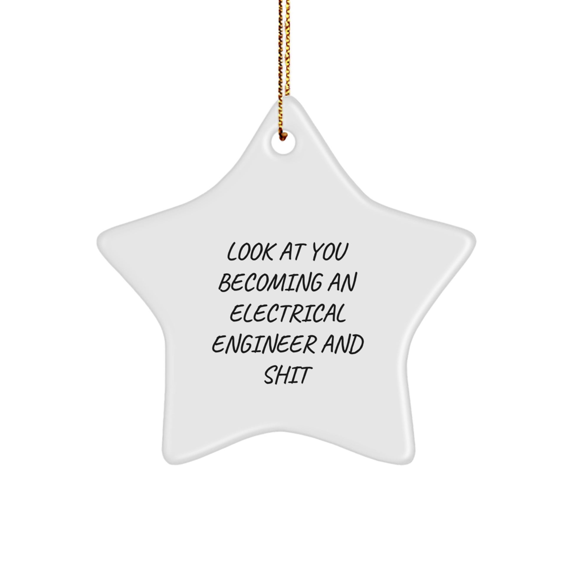 Funny Electrical Engineer Star Ornament Gifts from Friends, Christmas Unique Gifts for Electrical Engineer Men - Image 1