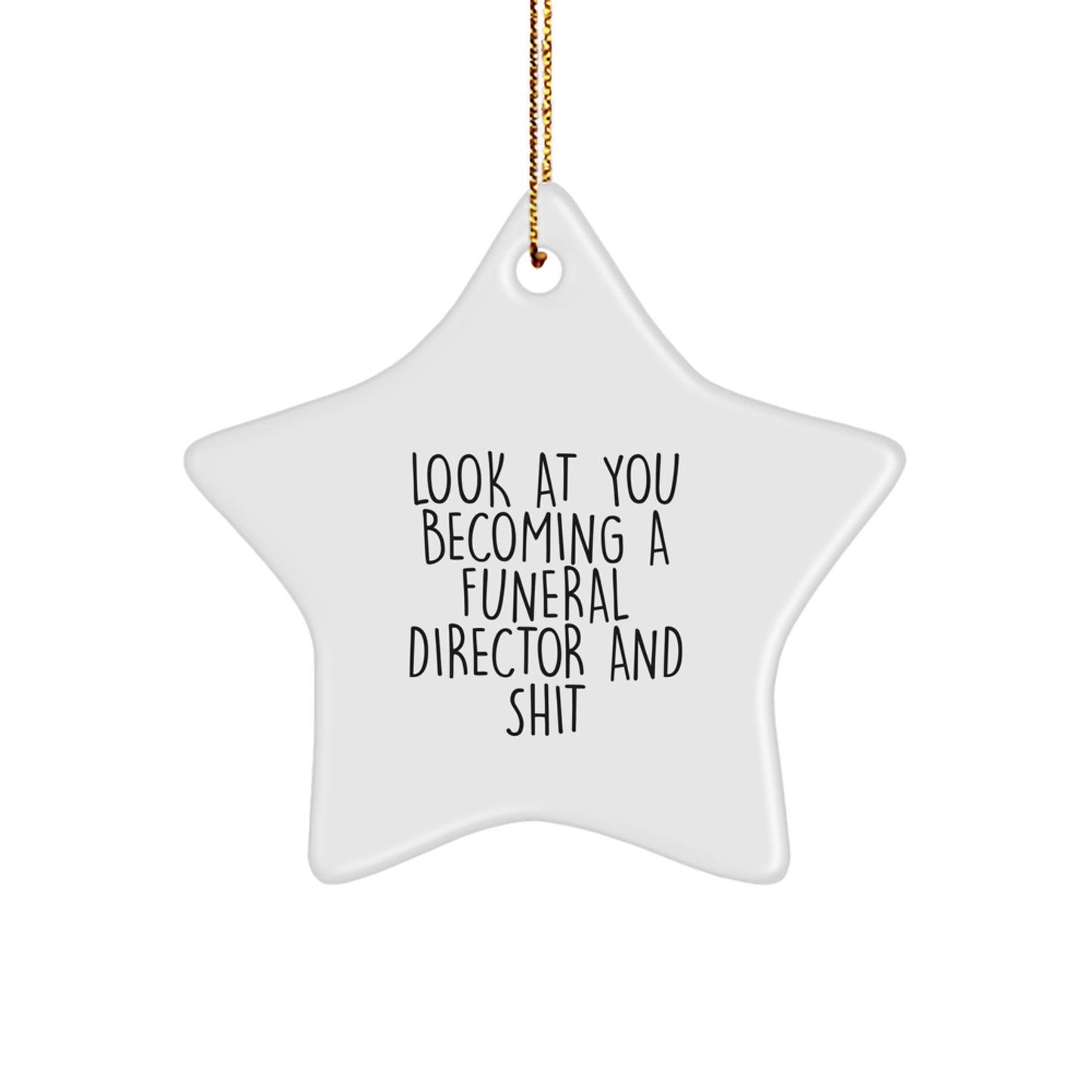 Funny Funeral Director Gifts, Star Ornament for Funeral Director, Christmas Unique Gifts from Friends for Funeral Director Men - Image 1