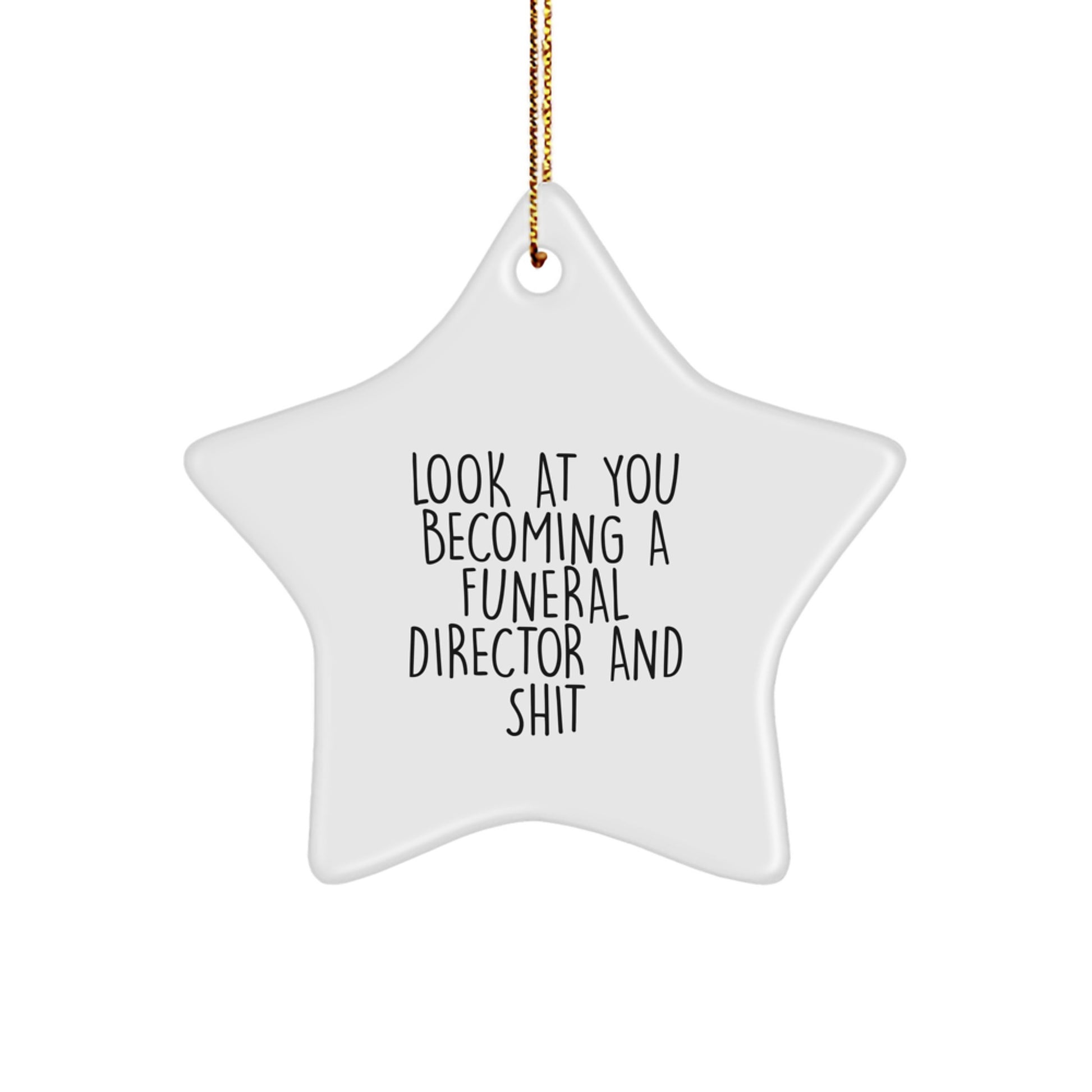 Funny Funeral Director Gifts, Star Ornament for Funeral Director, Christmas Unique Gifts from Friends for Funeral Director Men - Image 1
