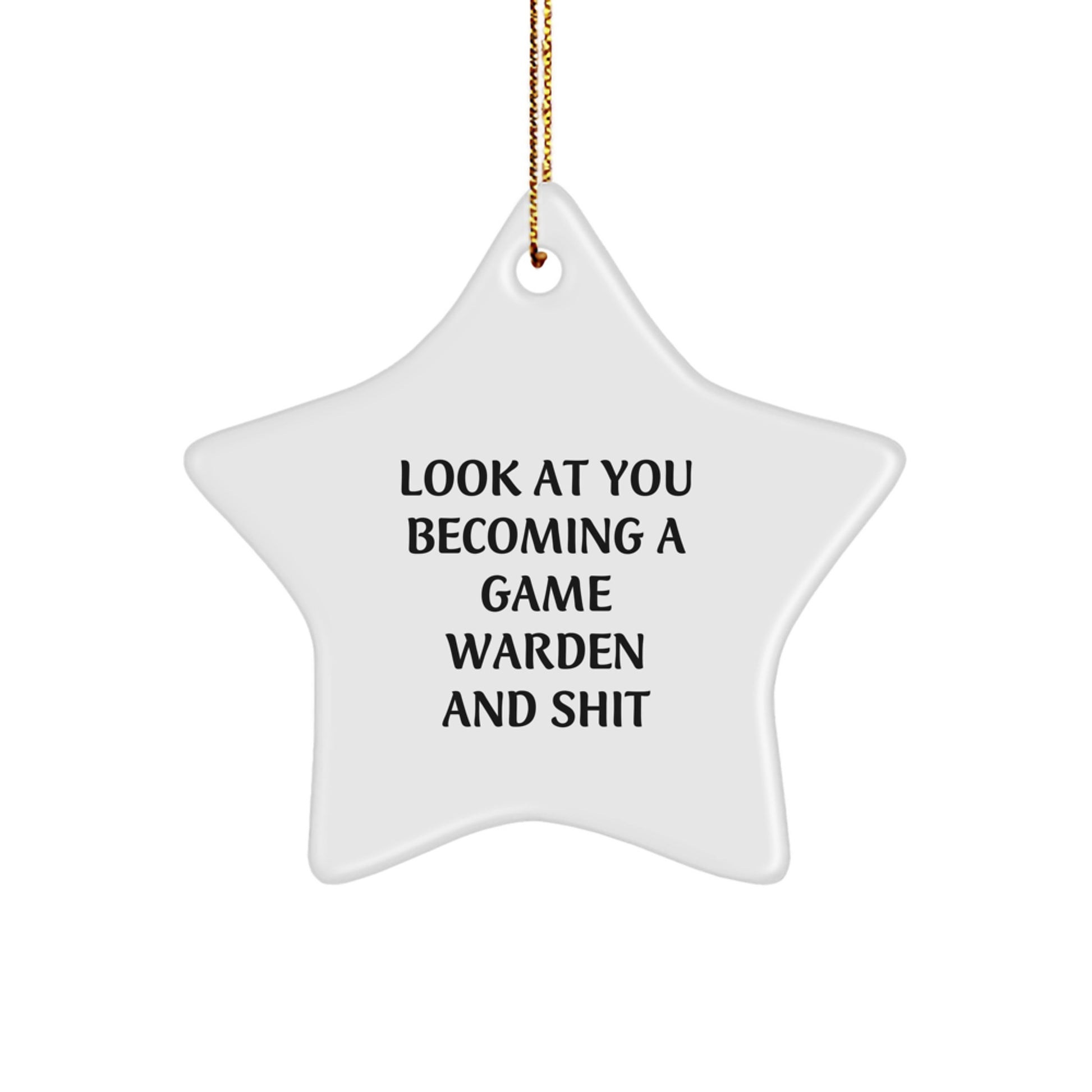 Funny Game Warden Star Ornament Gifts from Family to Men on Christmas Unique Decorations - Image 1