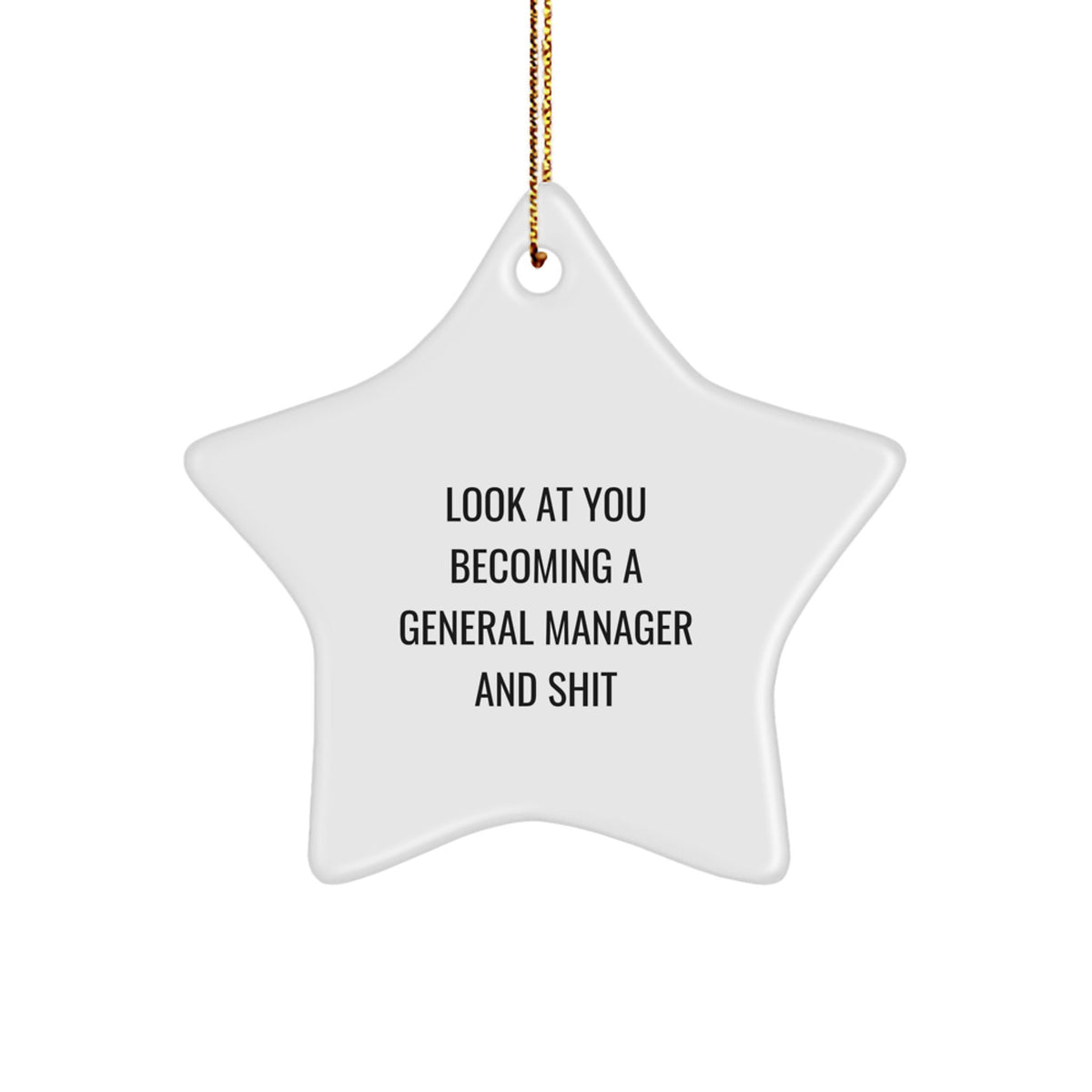 Funny General Manager Gifts from Friends - Star Ornament for Christmas Unique Gifts for Men - General Manager Star Ornament, General Manager, Funny Quote - Image 1