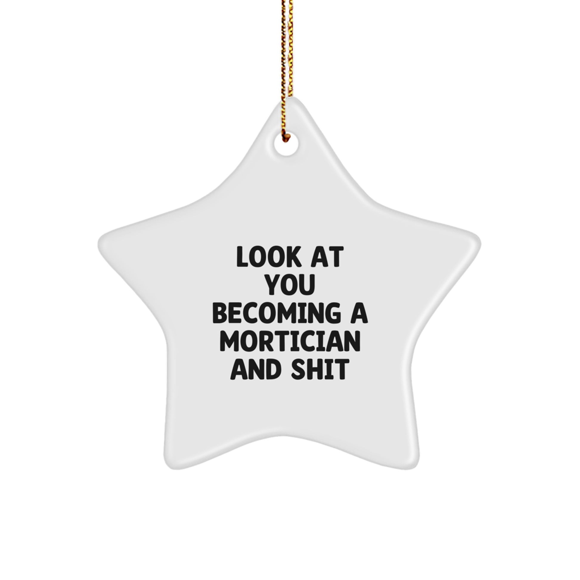 Funny Mortician Gifts from Friends for Morticians - Star Ornament for Christmas Unique Gifts - Image 1