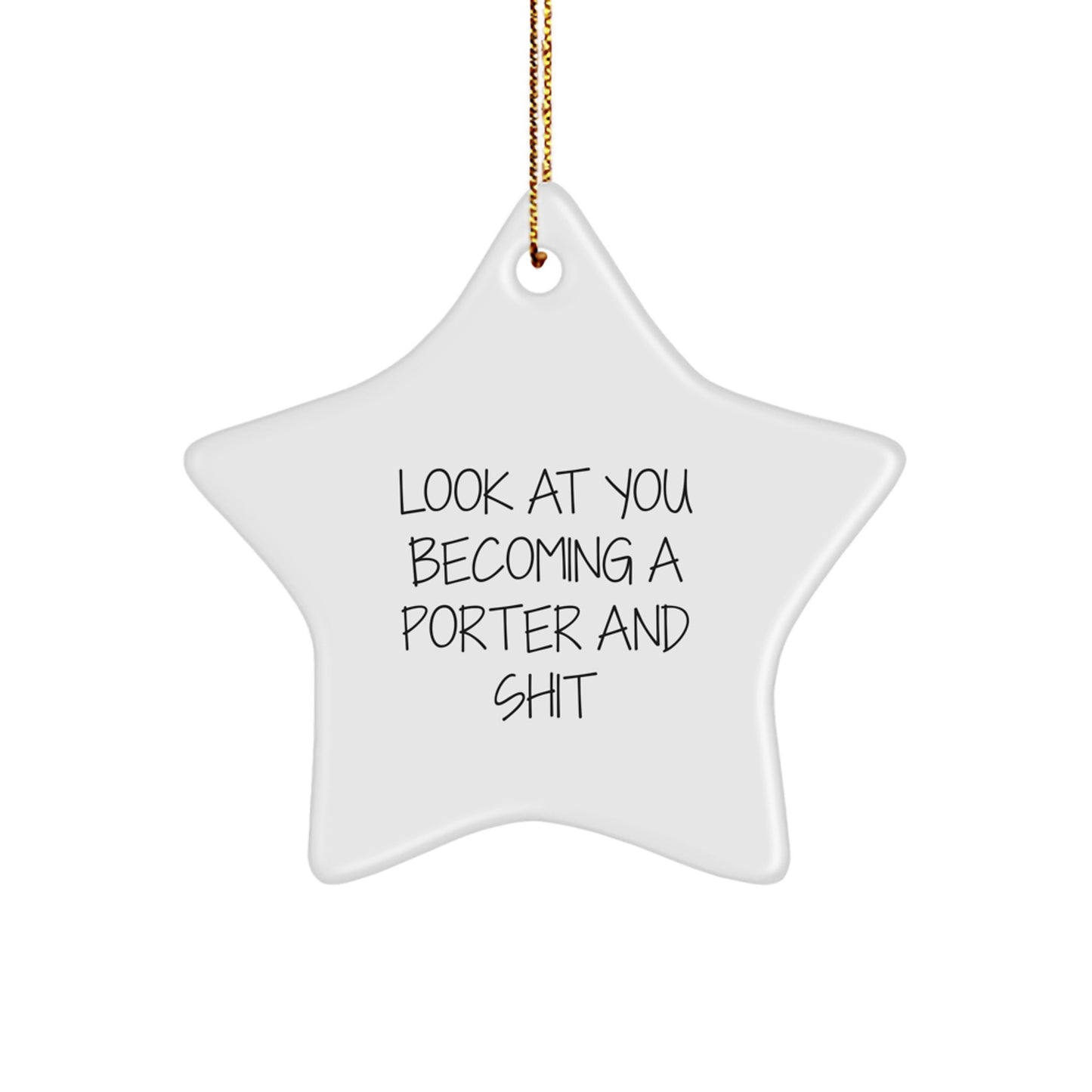 Funny Porter Star Ornament Gifts from Friends Christmas Unique Gifts for Porter Men - Image 1
