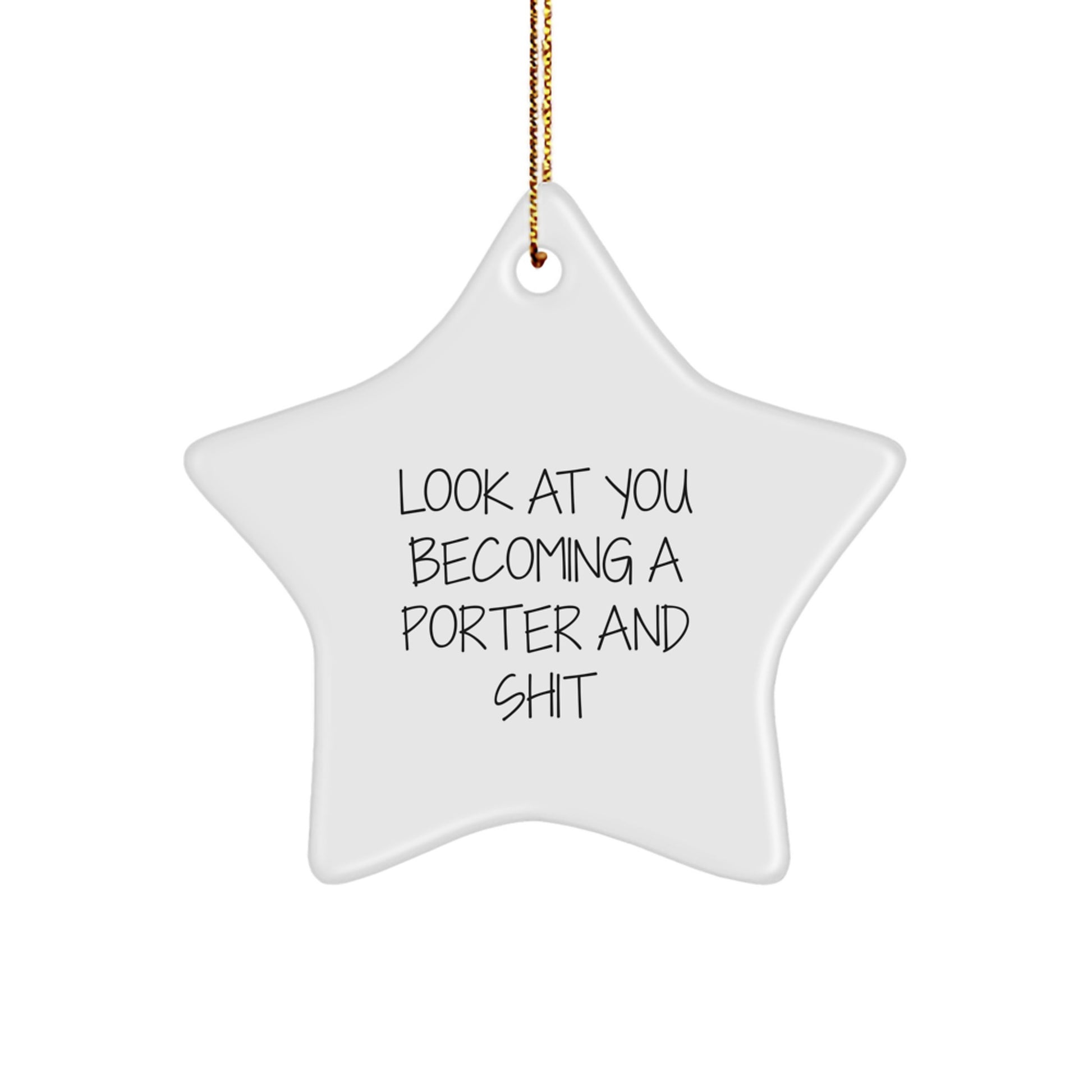 Funny Porter Star Ornament Gifts from Friends Christmas Unique Gifts for Porter Men - Image 1