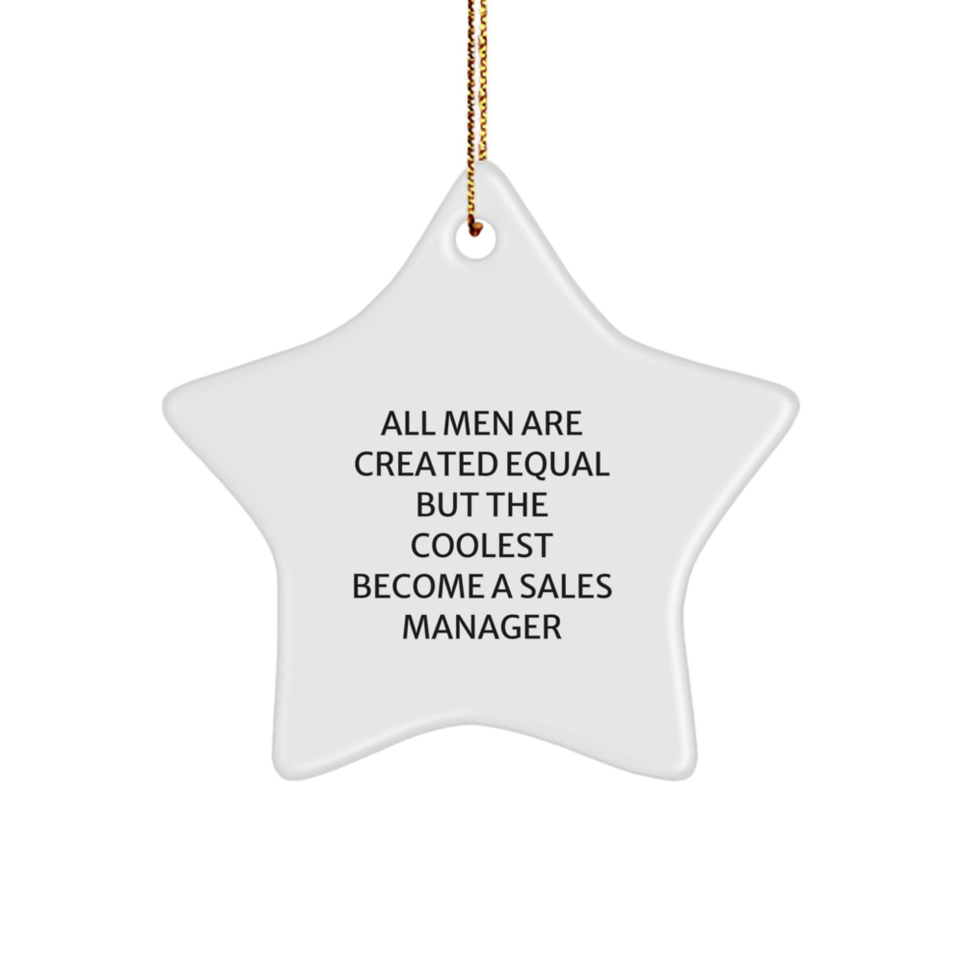 Funny Sales Manager Star Ornament Gifts from Friends to Sales Manager, Christmas Unique Gifts for Sales Manager, Inspirational Star Ornament - Image 1