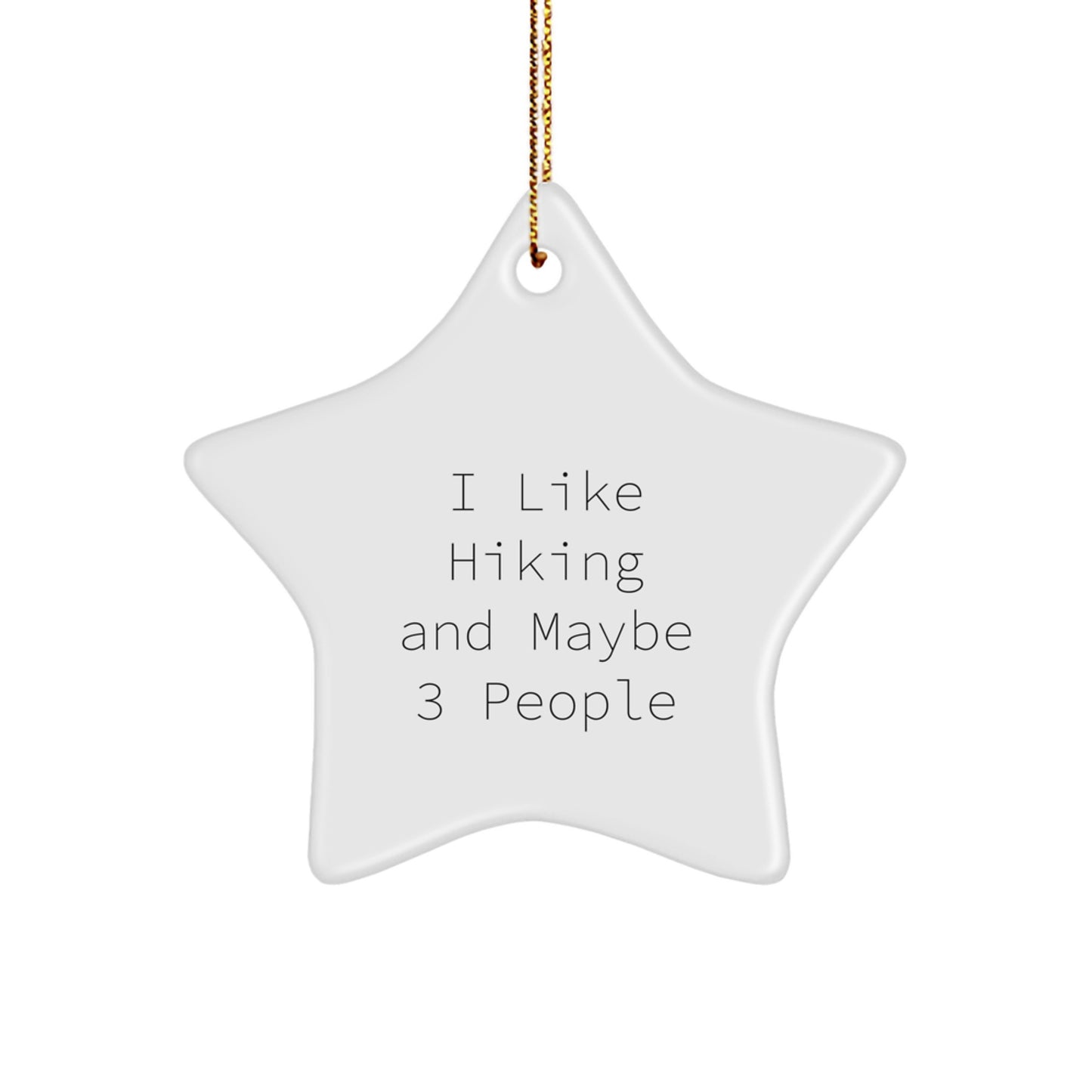 Christmas Gift for Her Hiking Star Ornament Present - Image 1