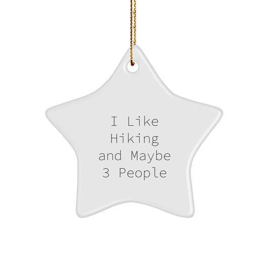 Christmas Gift for Her Hiking Star Ornament Present - Image 1
