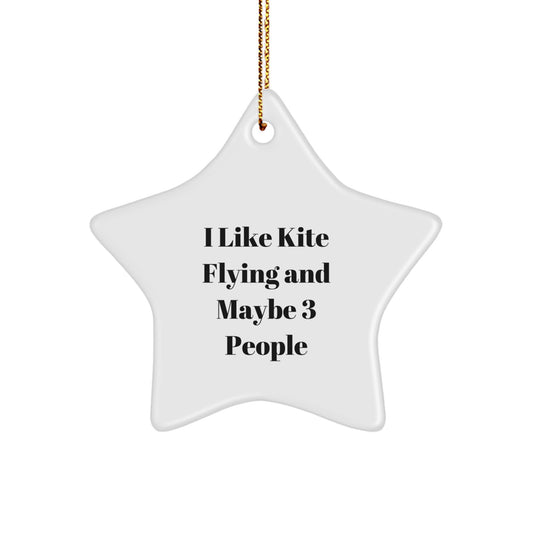 Funny Kite Flying Star Ornament Gifts from Friends to Family - Kite Flying Christmas Unique Gifts for Men and Women - Image 1