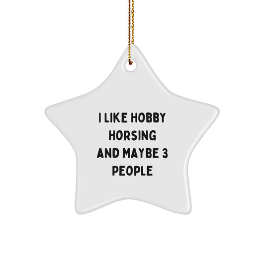 Funny Hobby Horsing Star Ornament Gifts from Friends or Family for Hobby Horsing Enthusiasts, Gifts for Christmas Unique - Image 1