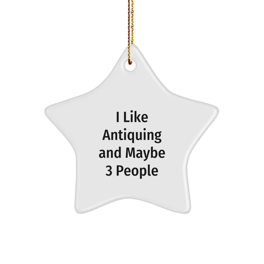 Funny Antiquing Star Ornament Gifts from Friends for Christmas, A Great Addition to Any Home Decor, Star Shaped, White, 3.25\ - Image 1