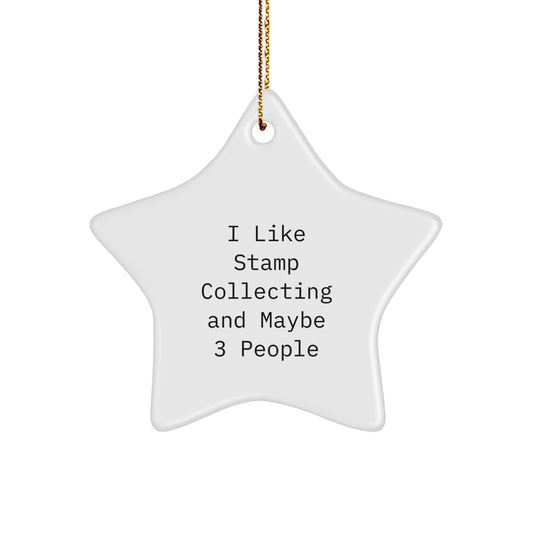 Unique Stamp Collecting Gifts for Friends from, Funny Star Ornament for Home Decor, Christmas Memorable Present for Her or Him - Image 1