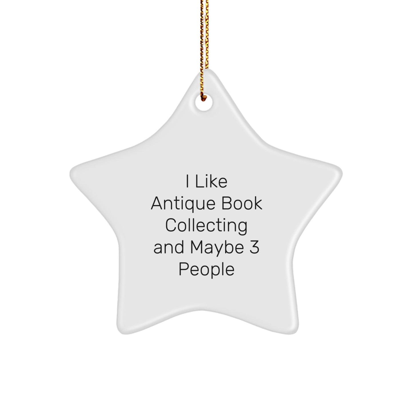 Playful Antique Book Collecting Star Ornament Memento Christmas Unique Gift - Image 1