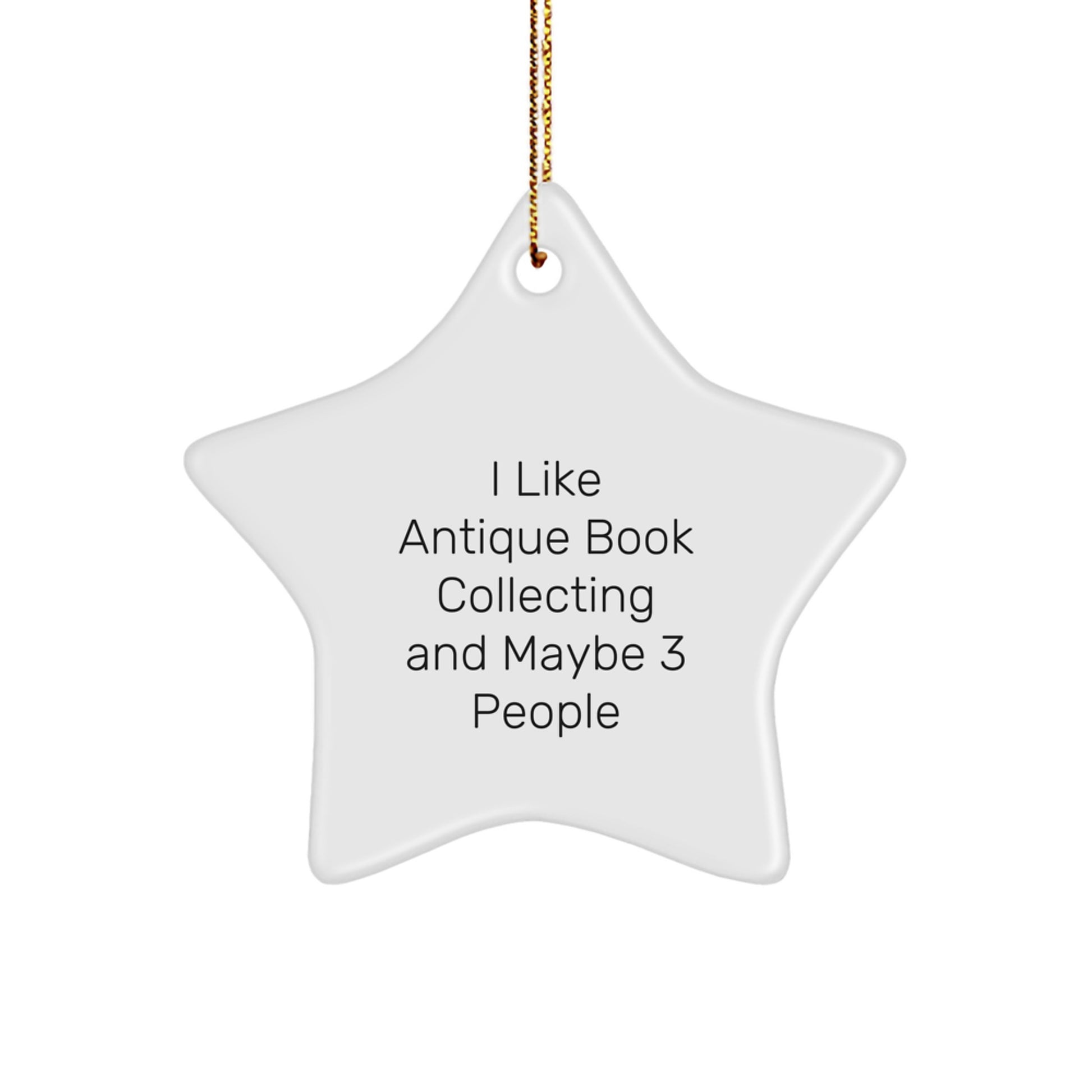 Playful Antique Book Collecting Star Ornament Memento Christmas Unique Gift - Image 1