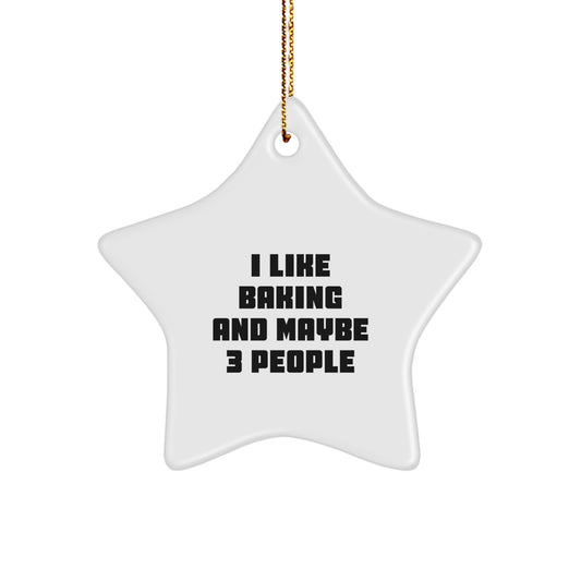 Baking Star Ornament Funny Gift for Friends, Baking Enthusiasts, Christmas Unique Gifts from Men, Star Shaped Decoration for Kitchen Countertop - Image 1