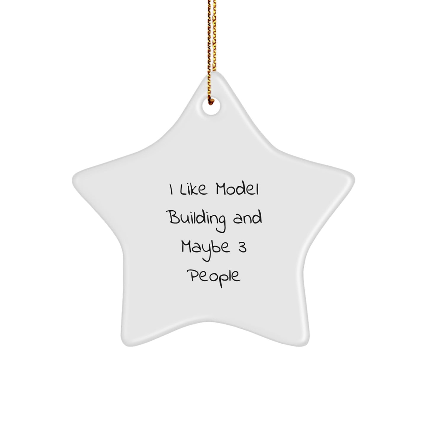 Funny Model Building Star Ornament Gift for 3 Friends from Family at Christmas Time - Image 1
