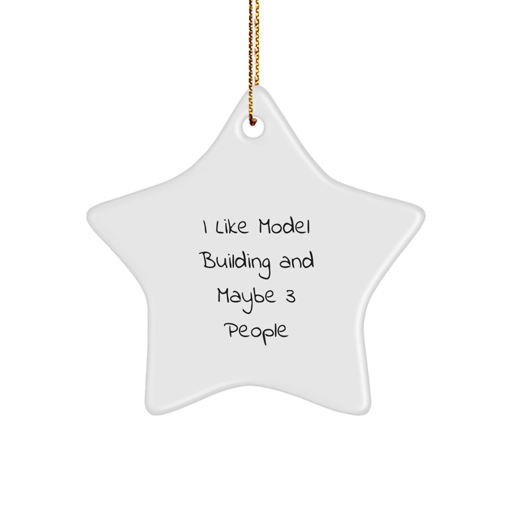 Funny Model Building Star Ornament Gift for 3 Friends from Family at Christmas Time - Image 1