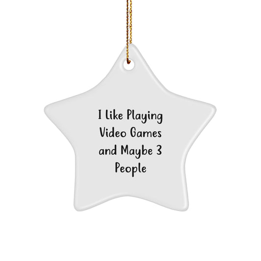 Funny Gaming Star Ornament for Playing Video Games Christmas Unique Gifts from Friends and Family for Men Women Teenagers - Image 1
