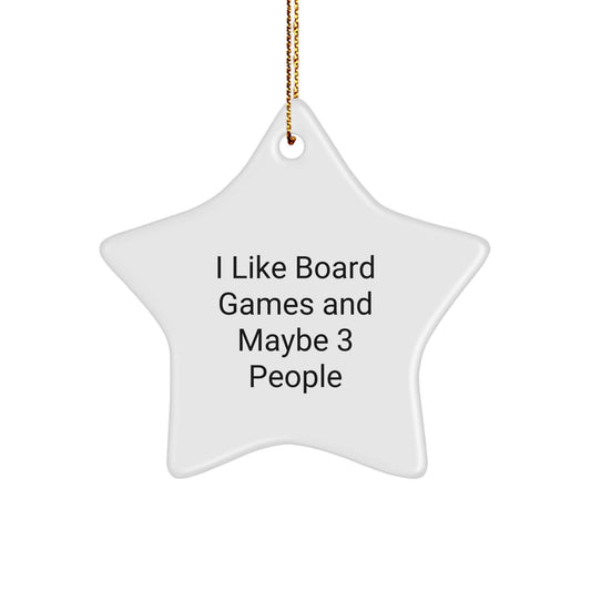 Funny Board Games Star Ornament Gift for Board Game Lovers, Christmas Unique Gifts from Friends and Family - Image 1