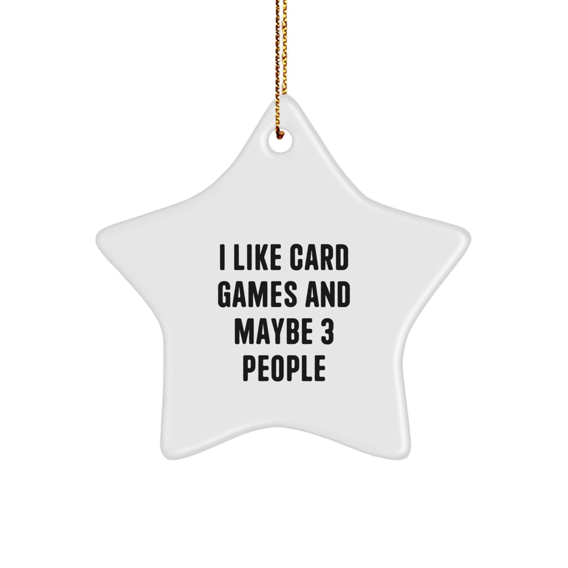 Funny Card Games Star Ornament Gifts from Friends for Card Games Lovers on Christmas - Image 1