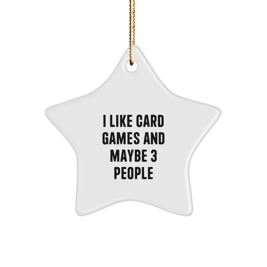 Funny Card Games Star Ornament Gifts from Friends for Card Games Lovers on Christmas - Image 1