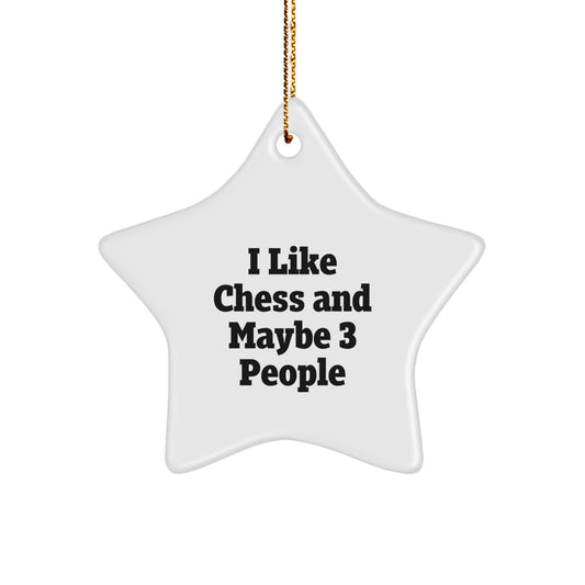 Funny Chess Star Ornament Gifts from Friends for Chess Lovers, Christmas Unique Gifts for Men, Women, and Family - Image 1