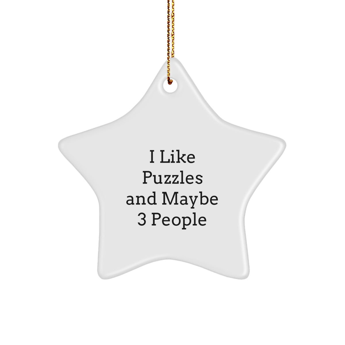 Funny Puzzles Gifts from Friends for Men - Star Ornament Christmas Decorations - Image 1