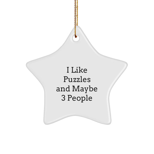 Funny Puzzles Gifts from Friends for Men - Star Ornament Christmas Decorations - Image 1