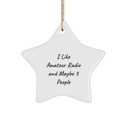 Gifts for Amateur Radio Enthusiasts - Funny Quirky Star Ornament for Christmas - Image 1
