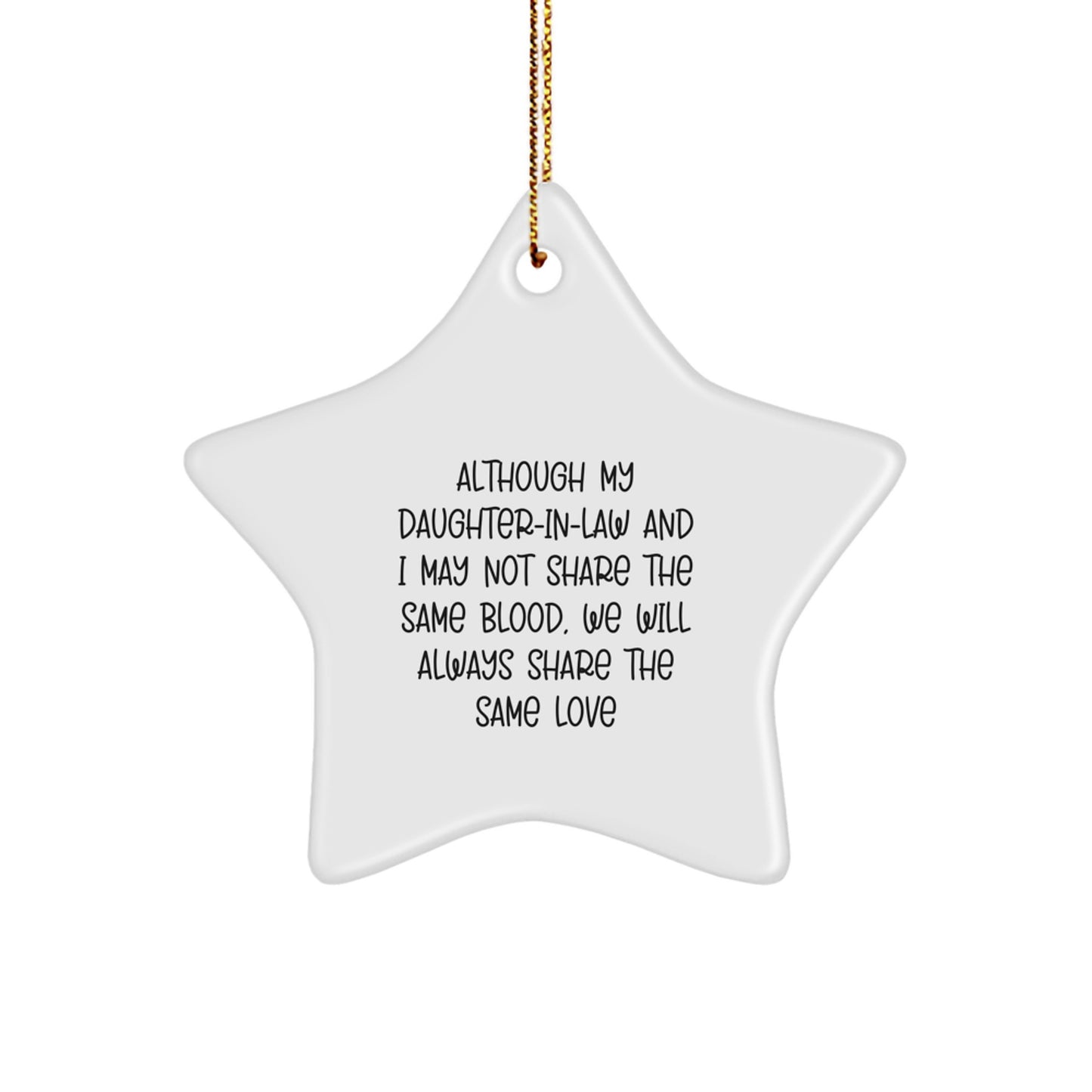 Gifts for Daughter-in-law, Funny Daughter-in-law Quotes, Daughter-in-law Star Ornament, Christmas Unique Gifts from Men to Daughter-in-law - Image 1