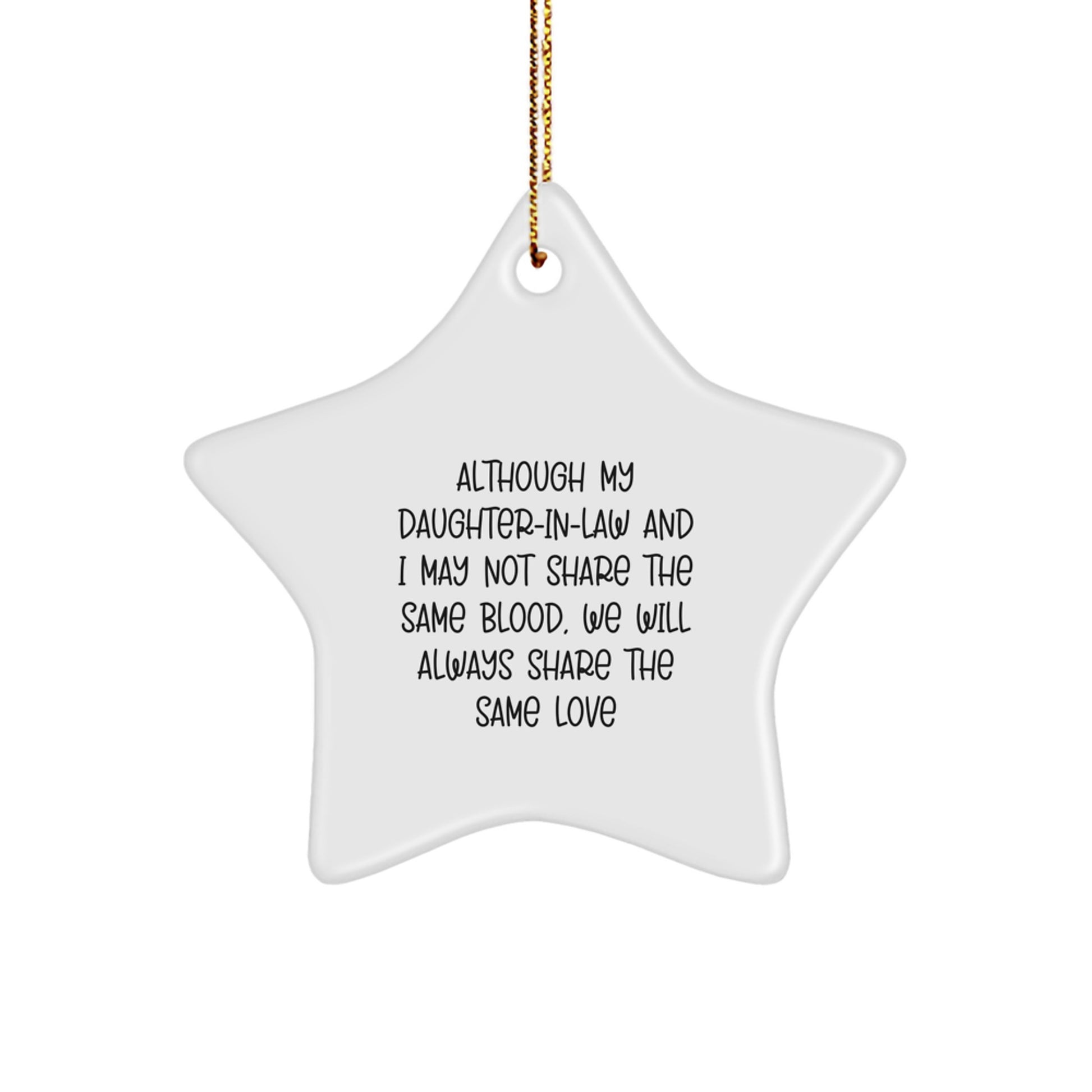 Gifts for Daughter-in-law, Funny Daughter-in-law Quotes, Daughter-in-law Star Ornament, Christmas Unique Gifts from Men to Daughter-in-law - Image 1