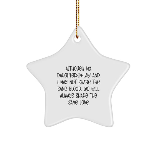 Gifts for Daughter-in-law, Funny Daughter-in-law Quotes, Daughter-in-law Star Ornament, Christmas Unique Gifts from Men to Daughter-in-law - Image 1