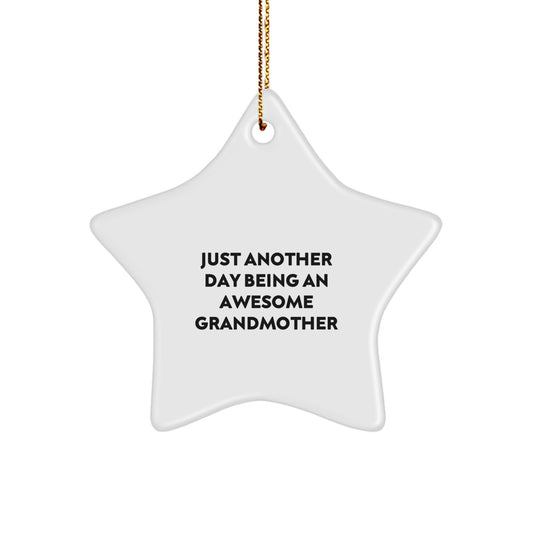 Grandma's Awesome Star Ornament Gift for Grandma, Funny Quote, Christmas Unique Gifts from Family - Image 1