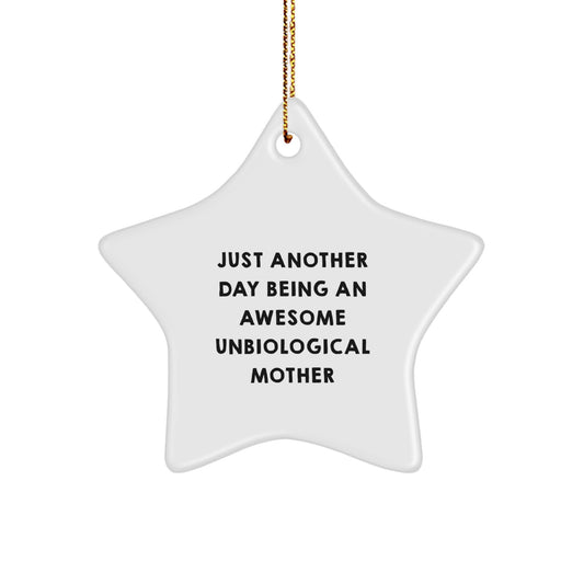 Funny Unbiological Mother Star Ornament Gift from Family for Christmas Unique Presents - Image 1