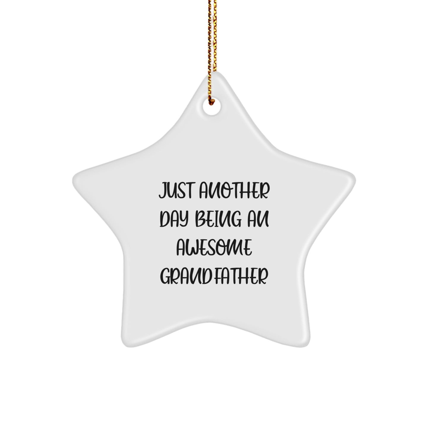 Gifts from Grandpa, Awesome Grandfather Star Ornament, Christmas Unique Star Gift for Men - Image 1