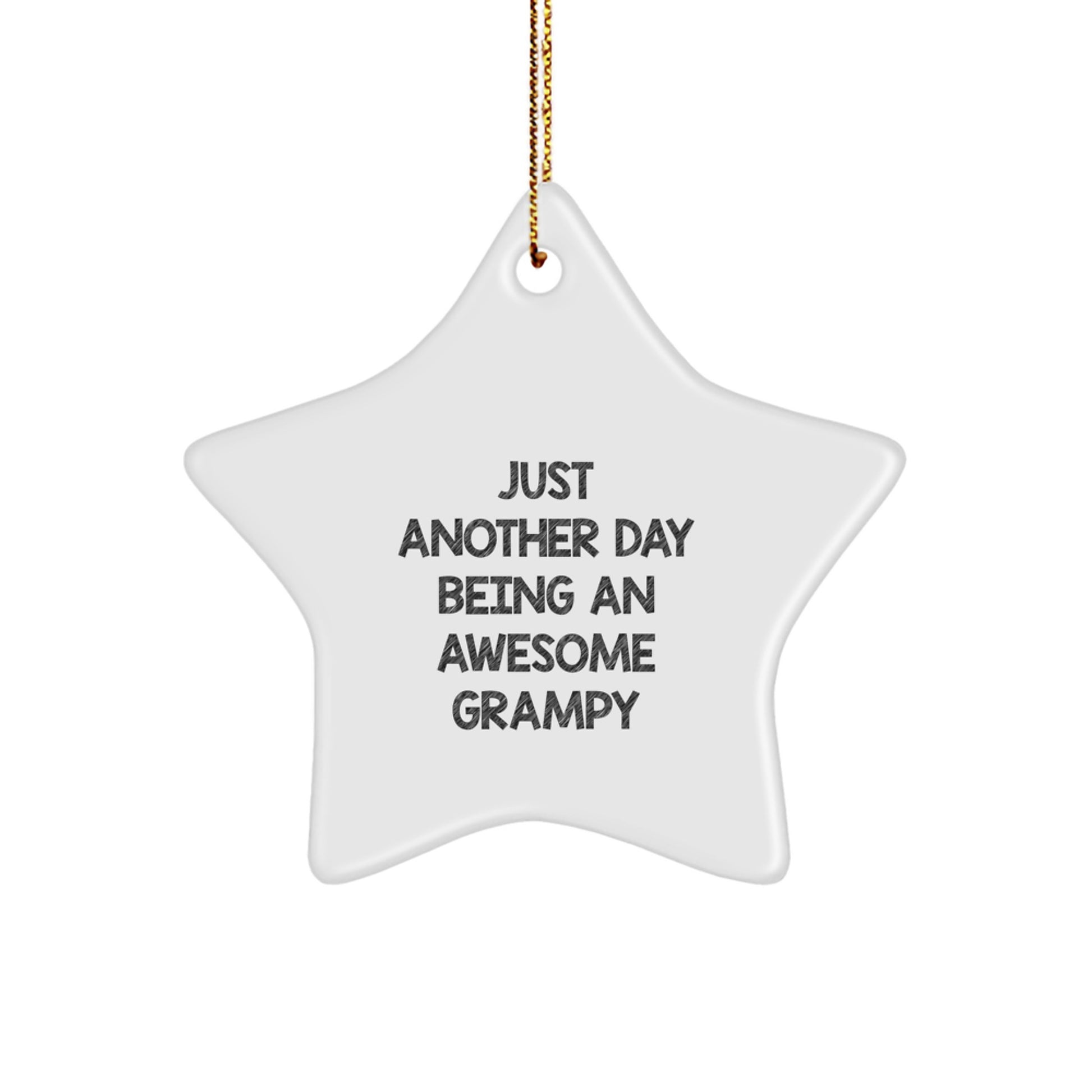 Funny Grampy Star Ornament Gifts from Family to Grampy, Christmas Unique Gifts for Men, Star Shaped Decoration - Image 1