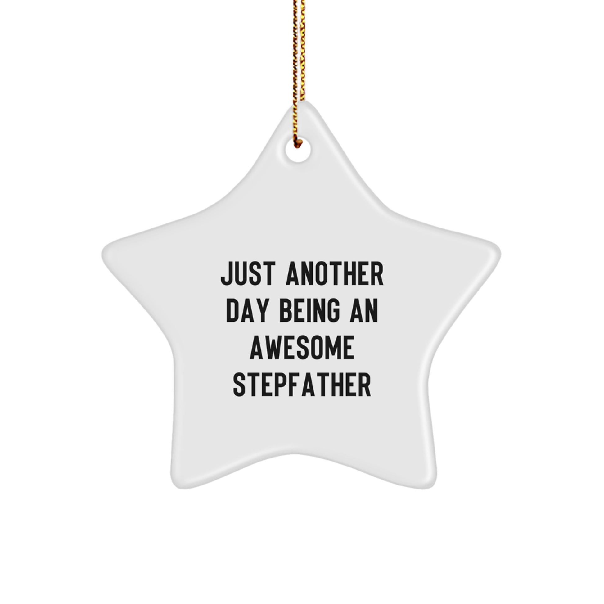 Funny Stepfather Gifts from Men - Stepfather Star Ornament for Christmas Unique Gifts - 'Just Another Day Being An Awesome Stepfather' Quote - Image 1