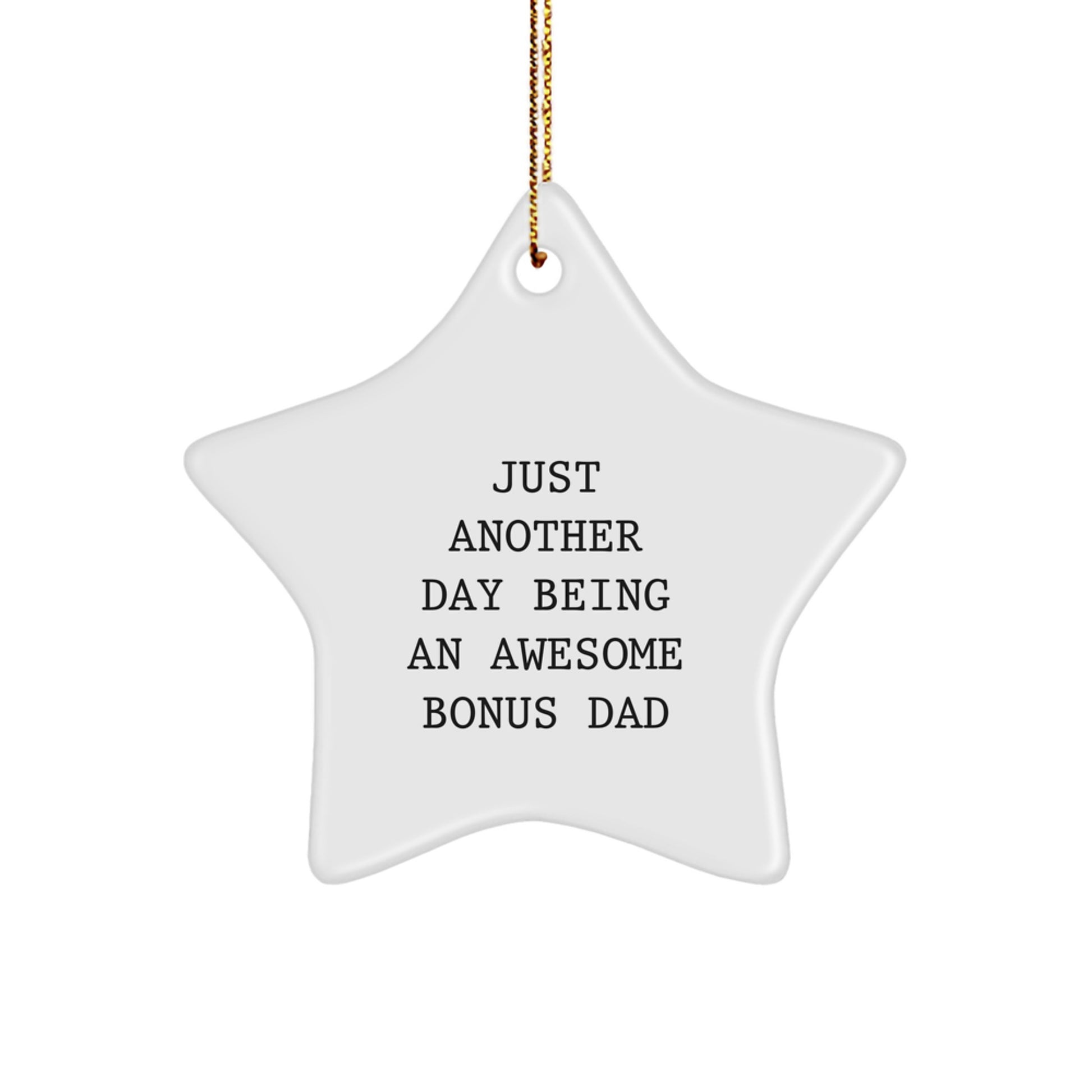Funny Bonus Dad Star Ornament Gifts from Men to Bonus Dad for Christmas Unique Decorations - Image 1