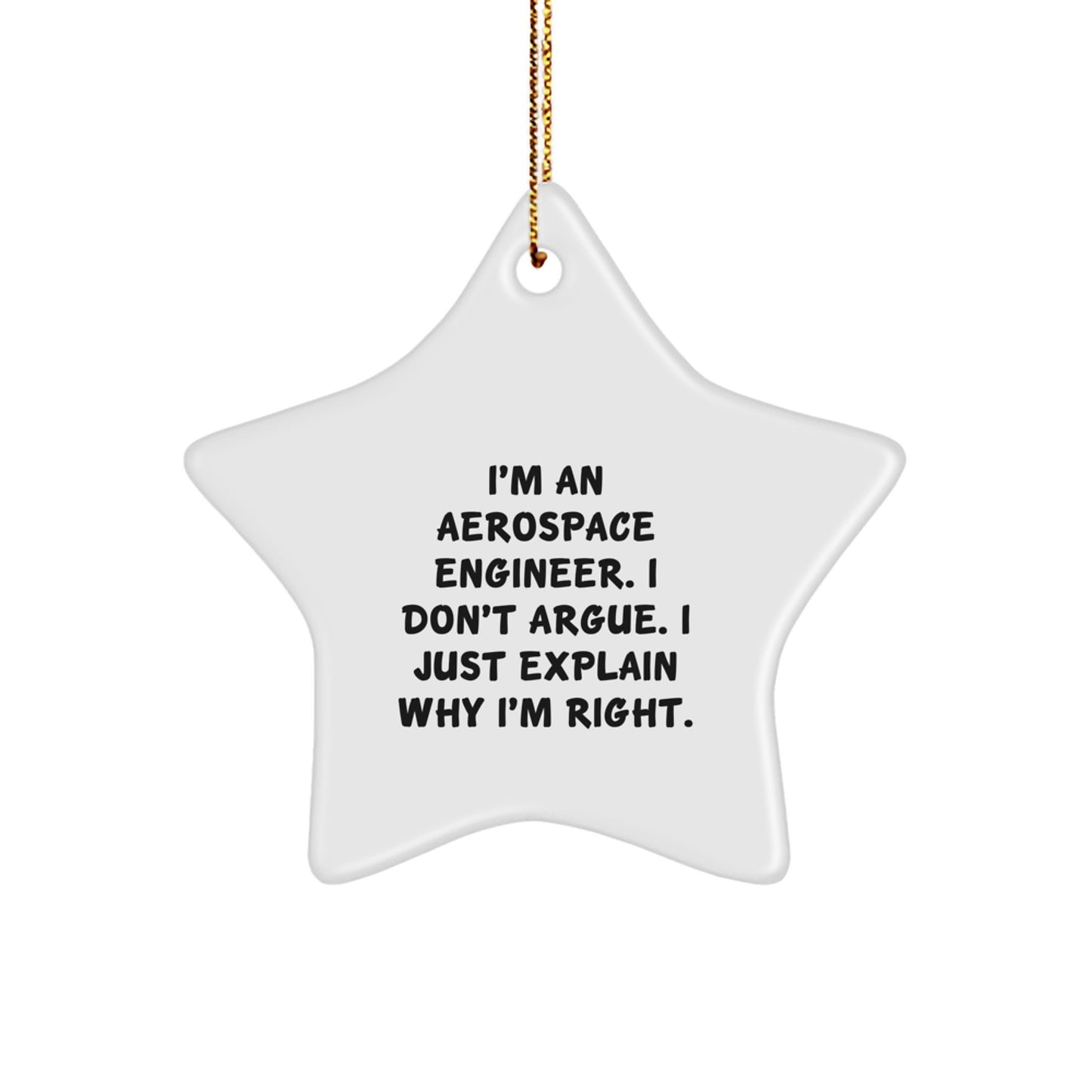 Aerospace Engineer Keepsake Christmas Ornament for Him Surprise Gift - Image 1